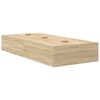 vidaXL Cama con almacenamiento Roble Sonoma 75 cm Madera contrachapada
