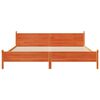 vidaXL Cama sin colch&oacute;n madera maciza de pino marr&oacute;n cera 180x200 cm