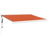 vidaXL Toldo retr&aacute;ctil aluminio y tela naranja y marr&oacute;n 3,5x2,5 m