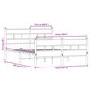 vidaXL Estructura de cama sin colchón metal roble Sonoma 150x200 cm