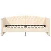 vidaXL Sof&aacute; cama USB de terciopelo crema 90x200 cm