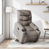 vidaXL Sillón reclinable elevable tela gris taupe