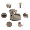 vidaXL Sill&oacute;n de masaje reclinable cuero sint&eacute;tico color capuchino