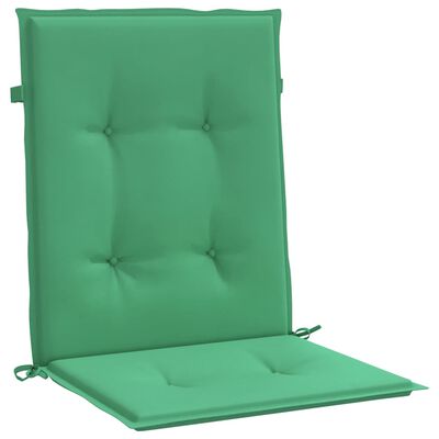 vidaXL Cojín silla jardín respaldo bajo 6 uds tela Oxford verde
