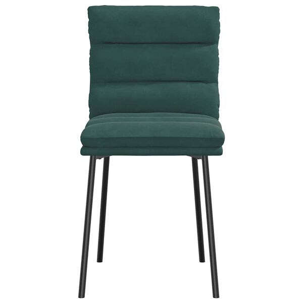 vidaXL Sillas de comedor 6 unidades terciopelo verde oscuro