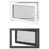 vidaXL Ventana de s&oacute;tano RISOR 90 x 50 cm PVC y vidrio Gris antracita