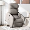 vidaXL Sill&oacute;n reclinable elevable tela gris taupe