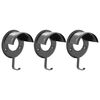 vidaXL Soporte para bridas de pared hierro negro