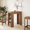 vidaXL Mesa alta con estantes madera roble artisian 95x47x103,5 cm