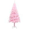 vidaXL &Aacute;rbol de Navidad preiluminado con luces y bolas rosa 120 cm