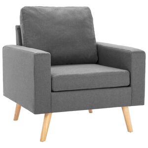 vidaXL Sill&oacute;n de tela gris claro