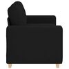 vidaXL Sof&aacute; Loveseat de tela negra de 160x77x82 cm