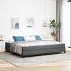 vidaXL Cama tipo Box Spring con colch&oacute;n Gris oscuro 200 x 200 cm tela