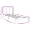 vidaXL Cama extralarga sin colchón madera maciza 100x210 cm