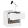 vidaXL Mesitas de noche 2 uds madera contrachapada color blanco
