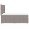vidaXL Cama box spring con colch&oacute;n tela gris taupe 160x200 cm