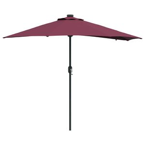 vidaXL Parasol de jardín Rojo burdeos 294 x 150 x 223 cm tela