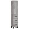 vidaXL Aparador alto madera contrachapada gris Sonoma 34,5x34x180 cm