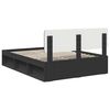 vidaXL Estructura de cama Negro 160 x 200 cm Madera de pino macizo