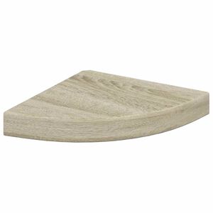 vidaXL Estante flotante de esquina color roble MDF 25x25x3,8 cm