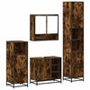 vidaXL Set de muebles ba&ntilde;o 4 pzas madera contrachapada roble ahumado