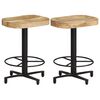 vidaXL Taburetes de cocina 2 unidades madera maciza de mango 52 cm