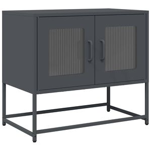 vidaXL Mueble para TV acero laminado en fr&iacute;o antracita 68x39x60,5 cm