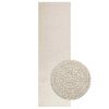 vidaXL Alfombra ZIZUR apariencia yute interior exterior crema 80x250cm
