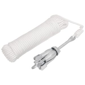 vidaXL Ancla plegable con cuerda hierro maleable plateado 1,5 kg
