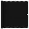 vidaXL Toldo para balc&oacute;n HDPE negro 90x400 cm