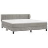 vidaXL Cama box spring con colch&oacute;n terciopelo gris claro 160x200 cm
