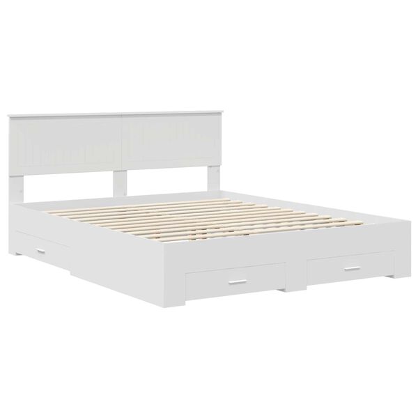 vidaXL Estructura de cama con caj&oacute;n 160 x 200 cm Madera de ingenier&iacute;a