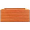 vidaXL Jardinera madera maciza de pino marr&oacute;n cera 110x110x49,5 cm