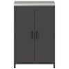 vidaXL Almacenamiento de cocina con puerta Negro 60 x 50 x 92 cm Acero