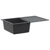 vidaXL Fregadero de cocina de un seno Granito 78 x 50 x 20 cm Grafito