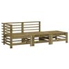 vidaXL Juego de muebles de jard&iacute;n 3 pzas madera de pino impregnada