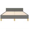 vidaXL Estructura de cama sin colch&oacute;n tela gris oscuro 120x190 cm