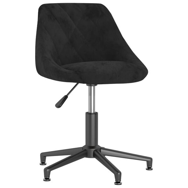 vidaXL Sillas de comedor giratorias 2 uds terciopelo negro