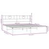 vidaXL Estructura cama sin colch&oacute;n con cabecero metal negro 180x200 cm