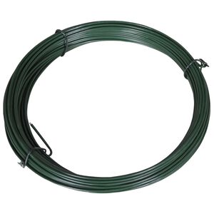 vidaXL Alambre para atar vallas 25 m 1,4/2 mm acero verde