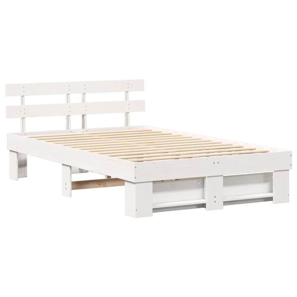 vidaXL Estructura de cama 135 x 190 cm Madera de pino macizo
