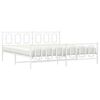 vidaXL Estructura cama sin colchón con estribo metal blanco 200x200 cm