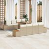 vidaXL Conjunto de sofá de jardín 9 pcs Beige Poliratán