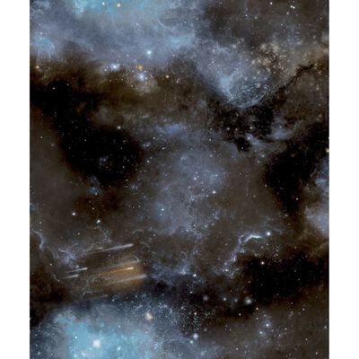 Good Vibes Papel de pared Galaxy with Stars azul y negro
