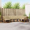 vidaXL Conjunto de sof&aacute;s de exterior con coj&iacute;n 8 pcs Natural y Beige