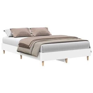 vidaXL Estructura de cama sin colch&oacute;n blanca 140x190 cm
