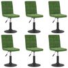 vidaXL Sillas de comedor giratorias 6 unidades terciopelo verde oscuro