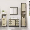 vidaXL Set de muebles de ba&ntilde;o 3 pzas madera contrachapada roble Sonoma