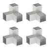 vidaXL Conectores de postes en Y 4 uds metal galvanizado 91x91 mm
