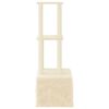 vidaXL Rascador para gatos con postes de sisal color crema 133,5 cm